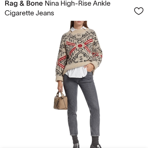 rag & bone Denim - $255 Rag & Bone New York Nina High-Rise Ankle Cigarette Jeans
